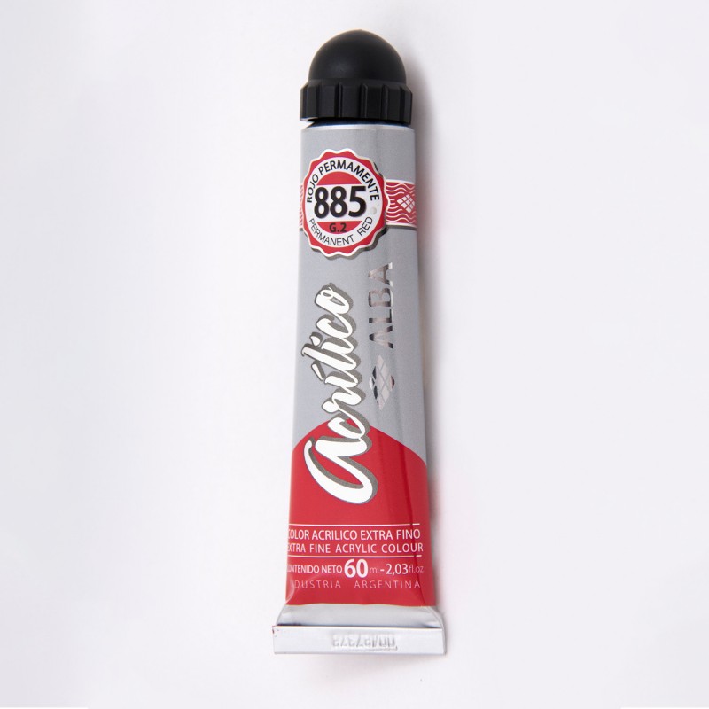 Acrilico alba x 60ml.885 rojo permanente Acrilico alba x 60ml.885 rojo permanente