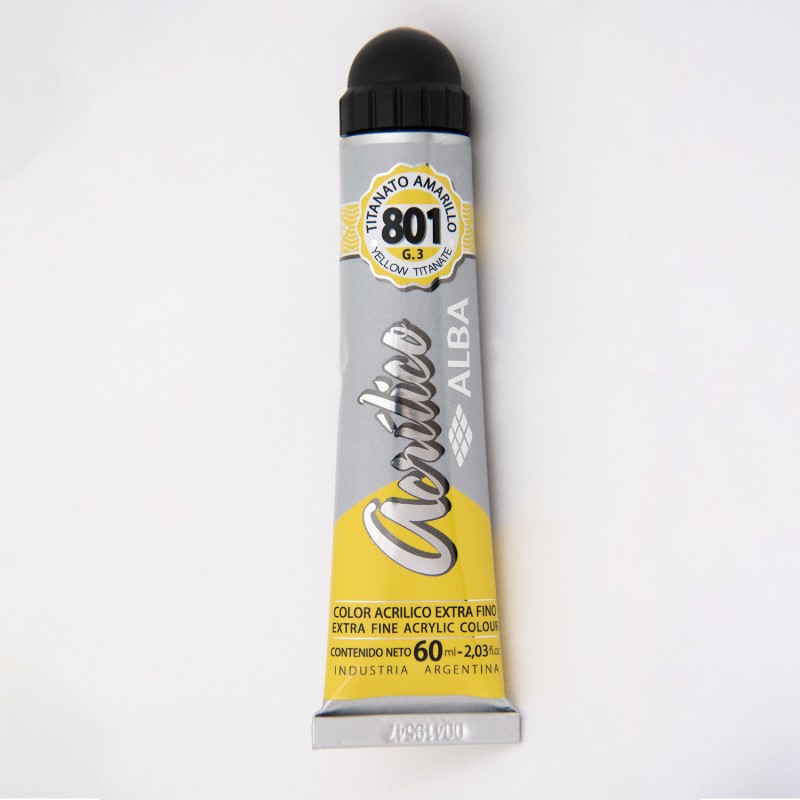 Acrilico alba x 60ml.801 titanato amarillo Acrilico alba x 60ml.801 titanato amarillo