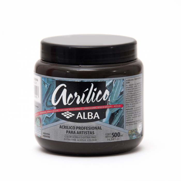 Acrilico alba x  500ml.867 tierra sombra nat