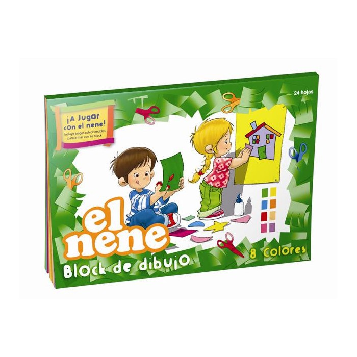 Block dibujo el nene color mini  x24 hojas