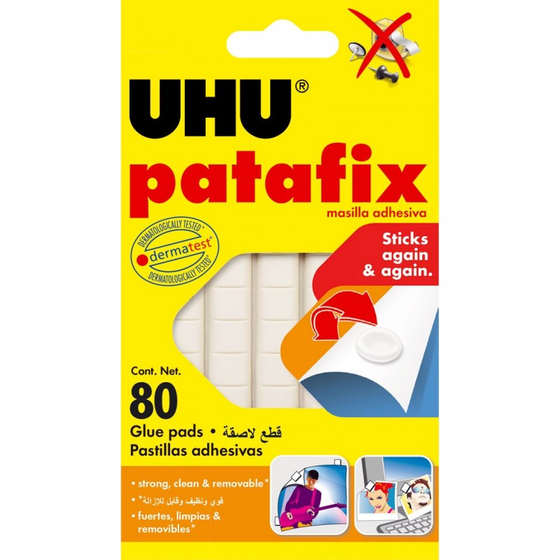 Pegamento uhu patafix x80 pads 10mm.x8mm. Pegamento uhu patafix x80 pads 10mm.x8mm.