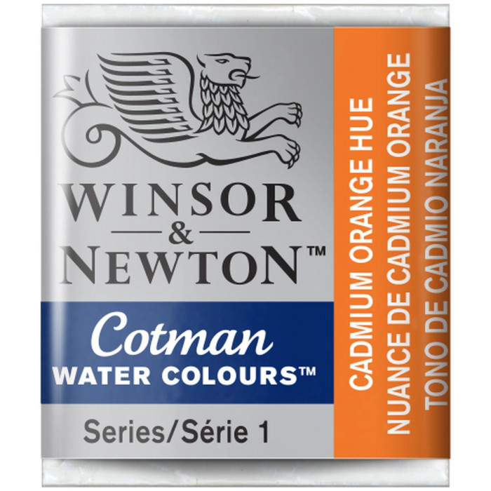 Acuarela winsor & newton  cotman pastilla 090 naranja cadmio