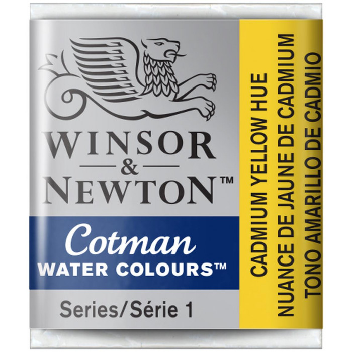 Acuarela winsor & newton  cotman pastilla 109 amarillo  cadmio
