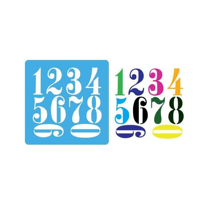 Stencil eq 915 numeros grandes