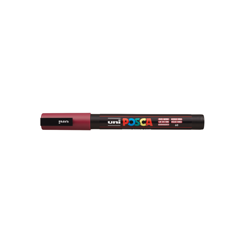 Marcadores fibra uni posca pc-3m rojo vino Marcadores fibra uni posca pc-3m rojo vino