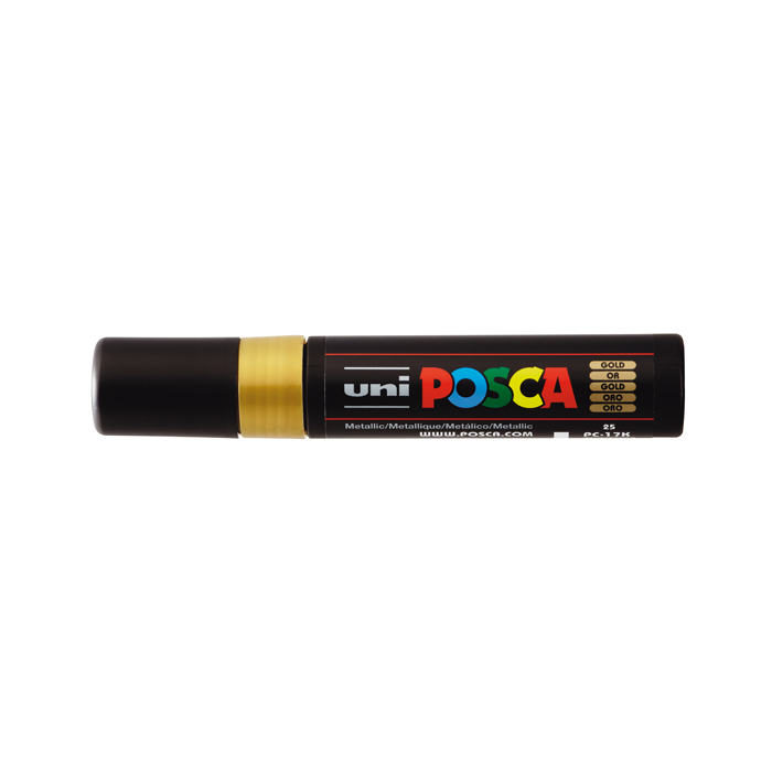 Marcadores fibra uni posca pc-17k oro