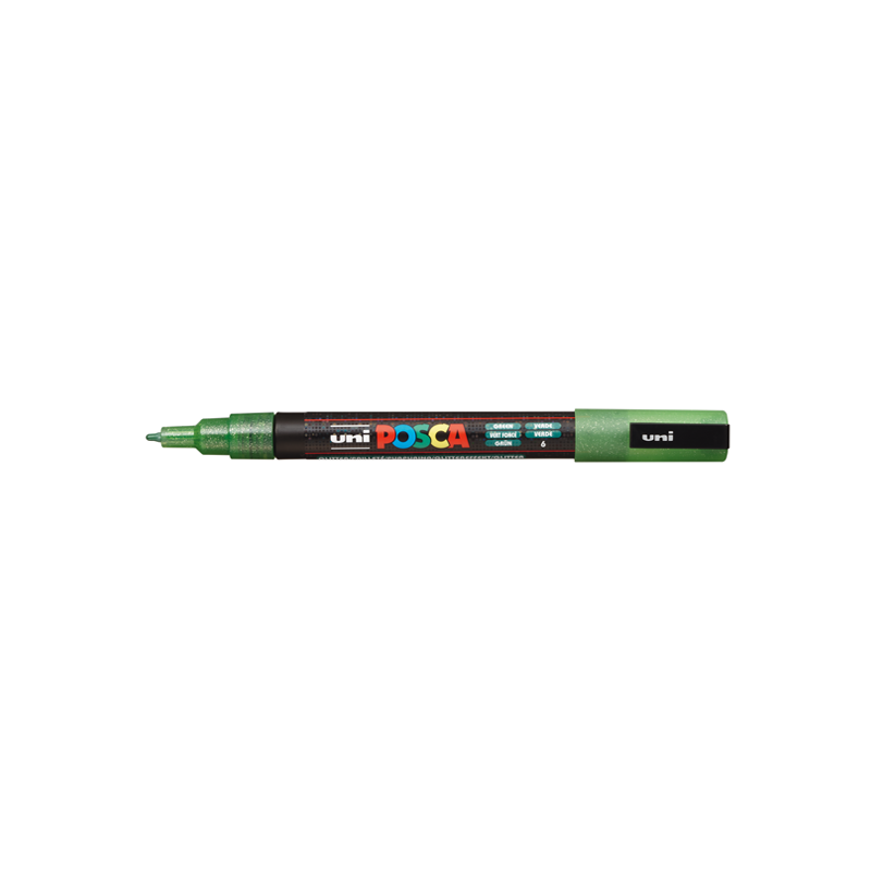 Marcadores fibra uni posca pc-3ml verde glitter Marcadores fibra uni posca pc-3ml verde glitter