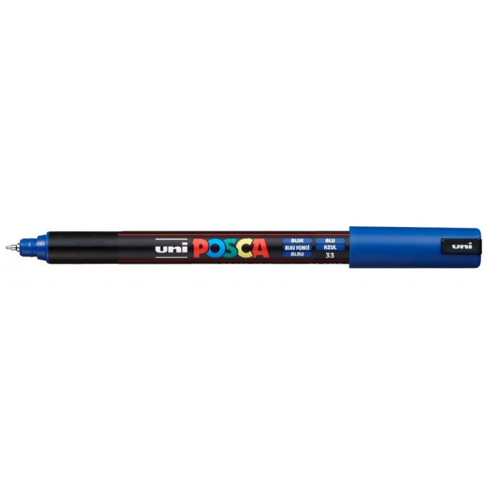 Marcadores fibra uni posca pc-1m azul
