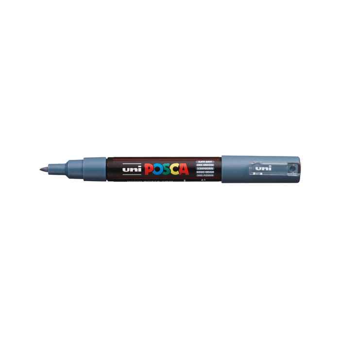Marcadores fibra uni posca pc-1m gris pizarras