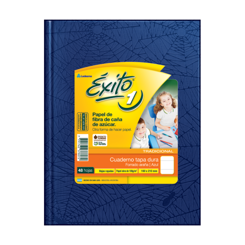 Cuaderno exito tapa dura 16x21 48hjs azul rayado Cuaderno exito tapa dura 16x21 48hjs azul rayado