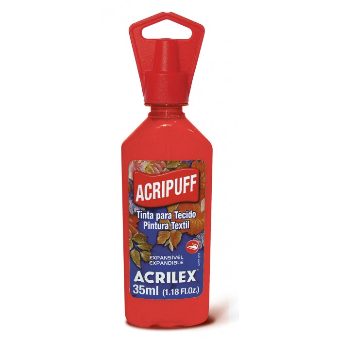 Pintura dimensional acrilex acripuff 541 rojo vivo