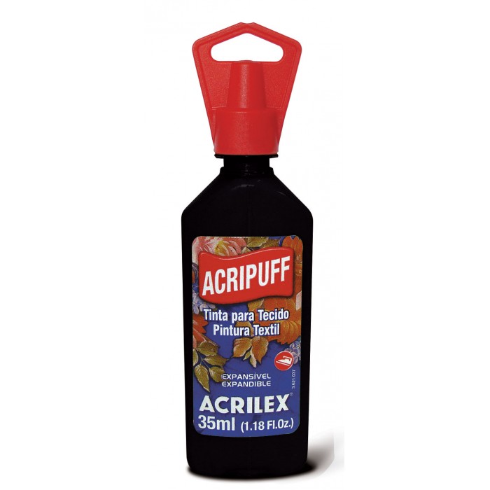 Pintura dimensional acrilex acripuff 520 negro x35m