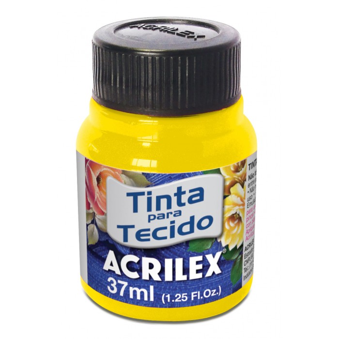 Pintura para tela acrilex fluo 102 amarillo limonx37