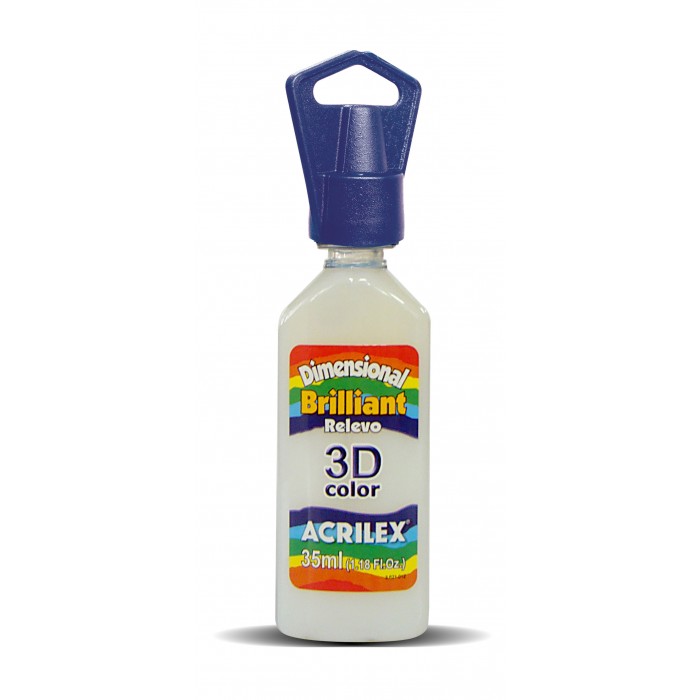 Pintura dimensional acrilex brilliant 806 incolorox